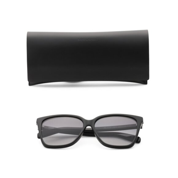 SAINT LAURENT Black/grey 56mm Square Sunglasses - Picture 1 of 2